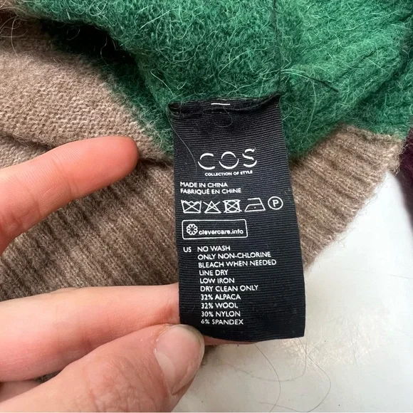 COS women’s alpaca-blend multicolor sweater S L37-27 - Picture 5 of 6